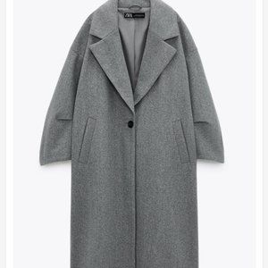 Zara Oversized Coat (Dark Gray)